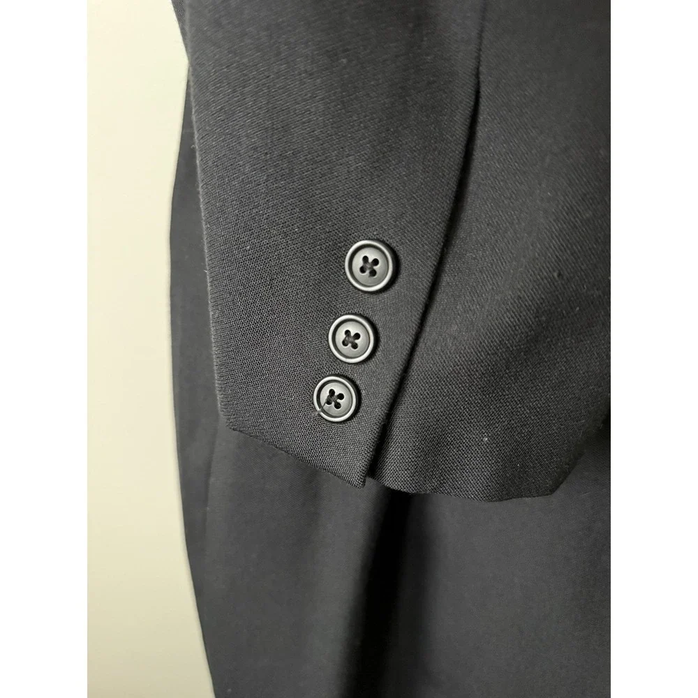 Venezia Women's Size 20 Black Wool Blend Overcoat Plus EUC - Picture 8 of 12